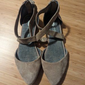 Dr. Scholl's Memory Foam Flat Sandal Tan Women's Size 8.5